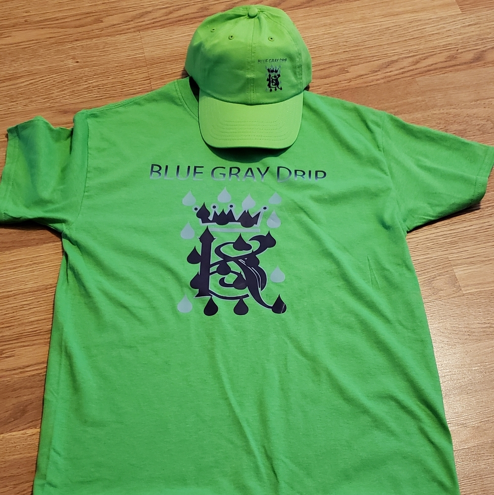 Lime T shirt with matching hat